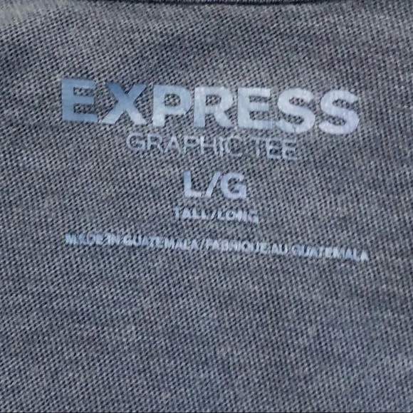 Express Men’s faded blue distressed graphic t-shirt, large - Picture 4 of 6